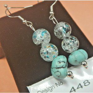Turquoise -Gemstone Earring-Energy Jewelry-Facilitate-peace of mind 448